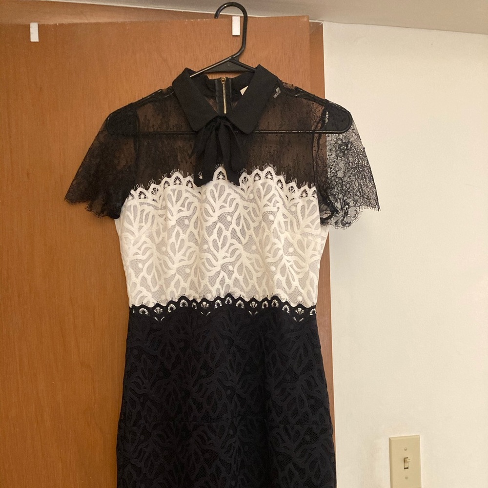 Sandro two tone lace dress